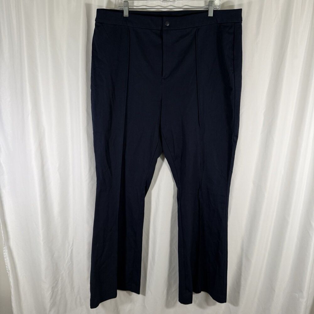 Gap Pants Women's 20 Solid Navy Blue Button Zip Pocketless High Rise